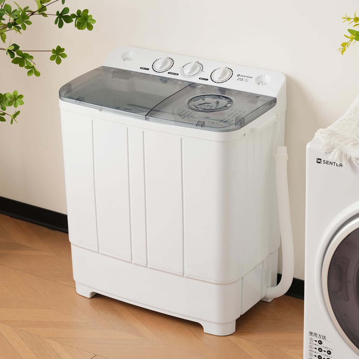 Amazon | Simpolu 二槽式洗濯機 洗濯槽6kg/脱水槽4kg 2槽式洗濯